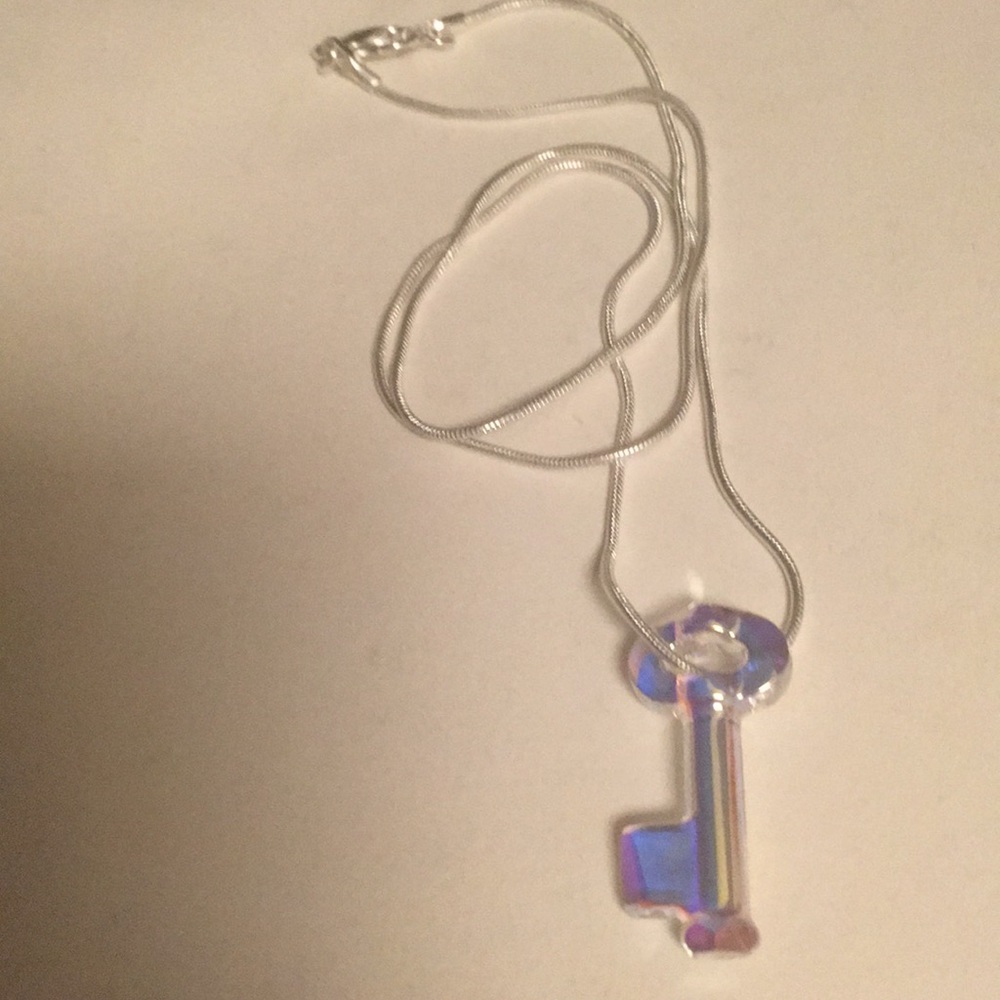 Swarovski crystal key necklace